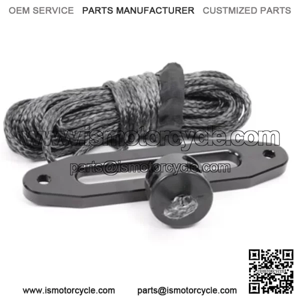 Sheath Black 1/4"x50' 8500LB Synthetic Winch Rope Line Recovery Cable For ATV - Image 2