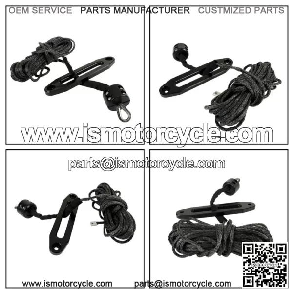 Sheath Black 1/4"x50' 8500LB Synthetic Winch Rope Line Recovery Cable For ATV - Image 3