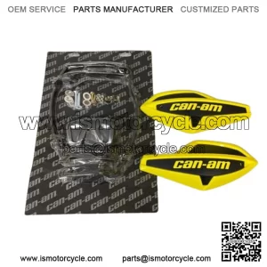 Can Am Sunburst Yellow Wind Deflector Hand Guard w/ Mounting Kit Wrap Around