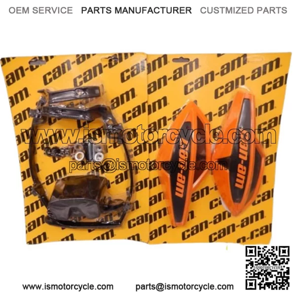 Can Am Orange Crush Wind Deflector Hand Guard Kit w/ Mounting Kit Wrap Around