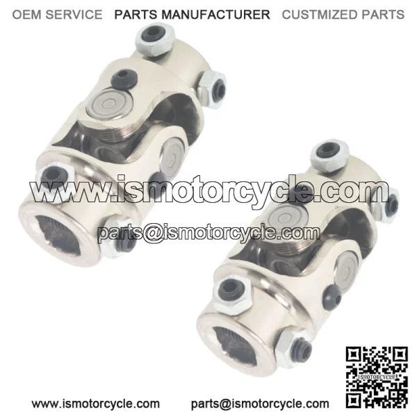 Single Universal Steering Chrome Steel U-Joint Shaft 3/4" DD X 3/4" DD 2 PCS - Image 3