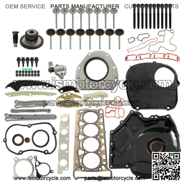 Engine Timing Chain & Cover Kit For Audi VW 1.8L 2.0L TFSI Jetta A4 Replacement