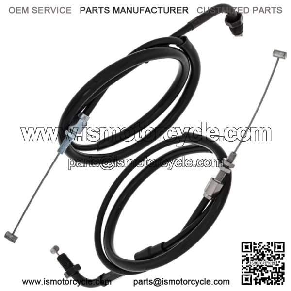 Push Pull Throttle Cable Set Honda CB650SC 17910-MB0-950 17920-MB0-405 (For: Honda) - Image 2