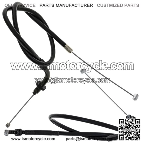 Push Pull Throttle Cable Set Yamaha FZR600R 3EN-26311-01-00 3EN-26312-00 (For: Yamaha) - Image 2