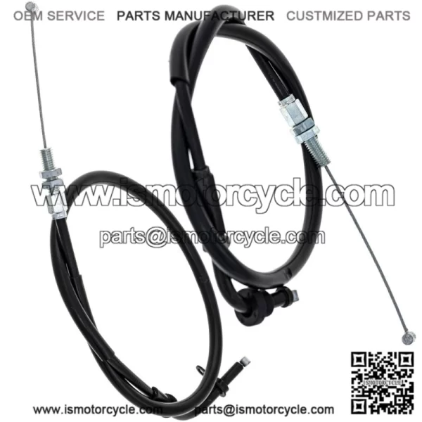 Push Pull Throttle Cable Set Kawasaki GSXR1000 GSXR600 GSXR750 (For: Suzuki) - Image 2
