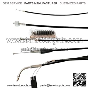 Set 5 Cables : Choke /Speedometer /Front brake /Clutch /Throttle For Suzuki K125