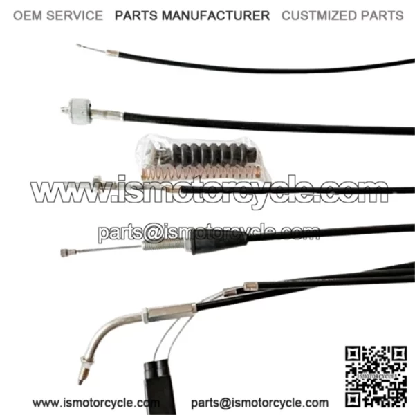 Set 5 Cables : Choke /Speedometer /Front brake /Clutch /Throttle For Suzuki K125
