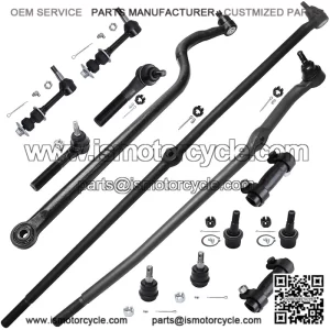 4WD Front 13pc Suspension Kit for 2000 2001 2002 Dodge Ram 2500 3500, 4 Upper & Lower Ball Joints, 4 Inner & Outer Tie Rods, 2 Sway Bars, 2 Adjusting Sleeves, 1 Track Bar, Replacement