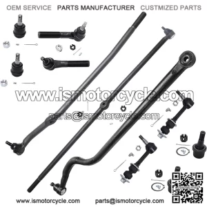 4WD Front 11pc Suspension Kit for 2000 2001 2002 Dodge Ram 2500 3500, 4 Upper & Lower Ball Joints, 4 Inner & Outer Tie Rods, 2 Sway Bar Links, 1 Track Bar, Replacement