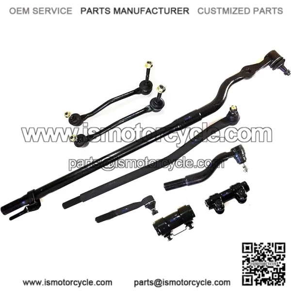 8 Pc Front Suspension & Steering Set Inner & Outer Tie Rod Ends Adjusting Sleeves Sway Bar Links Passenger & Driver Side