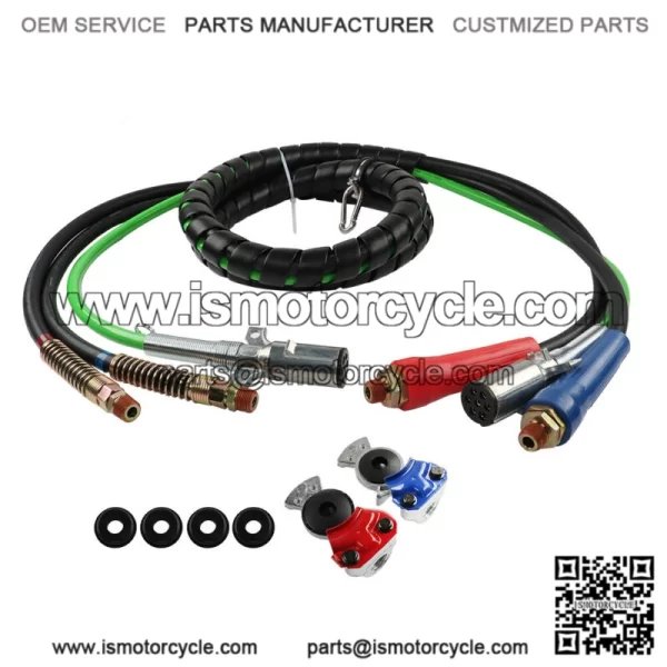 For Semi Truck Tractor Trailer 12FEEt 3-in-1 Wrap Set Air Line Hose Assemblies