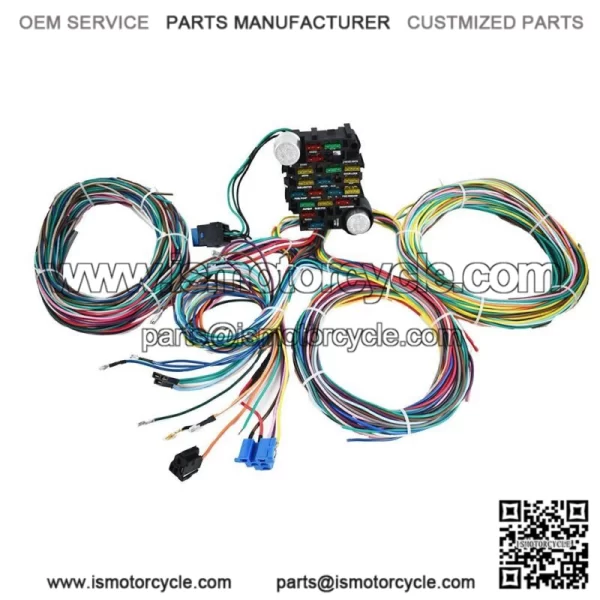 NEW 21Circuit Wiring Harness Universal X-long wires For Chevy Ford Hotrods - Image 2