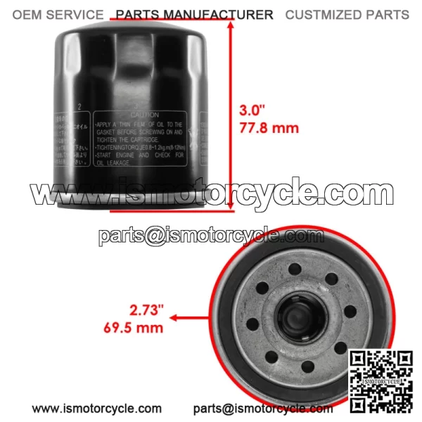 2 Pack Oil Filter for Yamaha YFM660 Grizzly YXR660 Rhino YFM450 Kodiak YFM450Fx (For: 2006 Yamaha Rhino 660) - Image 2