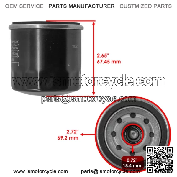 2 Pack Oil Filter for Yamaha YXR660 Rhino YZF R6 599 XJ6 Diversion 600 2006-2018 - Image 2