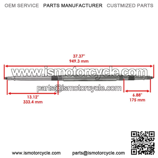 0454660 Rear Axle Shaft For Polaris RZR 170 2010-2021 - Image 2