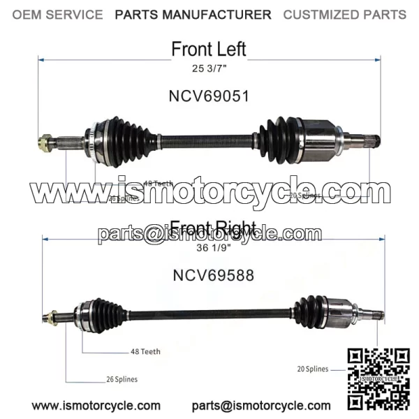 CV Axle Shaft Front Left & Right Set fit for Toyota Corolla 1.8L 4 Cyl 2009-2018 (For: Toyota) - Image 3