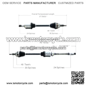 For Toyota Sienna FWD 2004-2009 Pair of Front CV Axle Shaft Assies Set (For: Toyota)