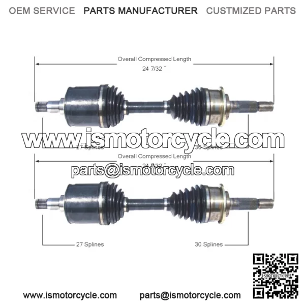 For Toyota Tacoma 4Runner 4WD 95-04 Pair of Front CV Axle Shafts Set (For: Toyota)