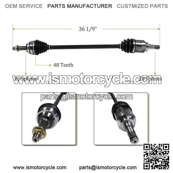Front Right CV Axle Joint Shaft Assembly for Toyota Corolla 1.8L L4 FWD 2009-19 (For: Toyota) - Image 2