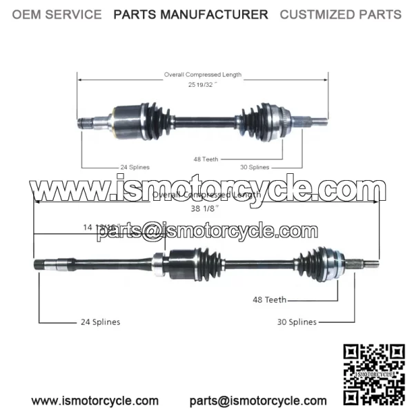 For Toyota Camry Highlander Lexus RX350 Pair of Front CV Axle Shafts Set (For: Toyota)