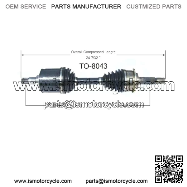 For Toyota 4Runner Tacoma 4WD 95-04 Front Left/Right Axle Shaft TO8043 (For: Toyota)