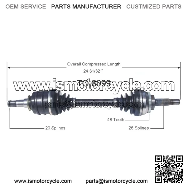 Front Driver Left CV Axle Shaft TO-8099 For Toyota Celica GT GTS FWD (For: Toyota)