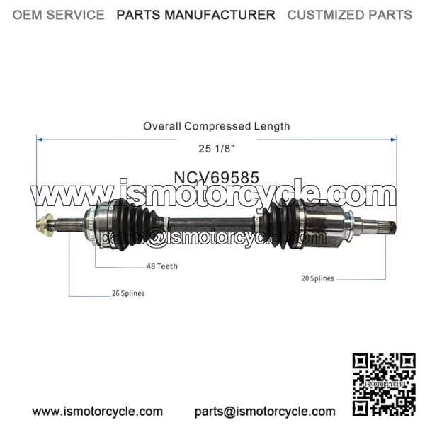 Front Left CV Axle Shaft Assembly For 2003-2008 Toyota Corolla Manual Trans FWD (For: Toyota) - Image 2