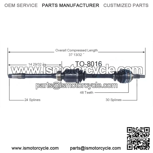 Front Pass Right CV Axle Shaft TO-8016 For Toyota Avalon Camry Solara (For: Toyota)