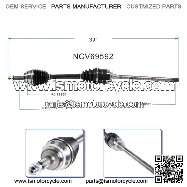 Front Left & Right CV Axle Assembly for 2001-2005 RAV4 AWD NCV69591 NCV69592 (For: Toyota) - Image 3