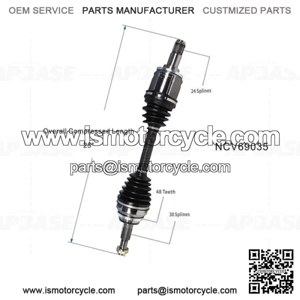 Front Left CV Axle Joint Shaft Assembly for Toyota Highlander Lexus RX400h 06-07 (For: Toyota)