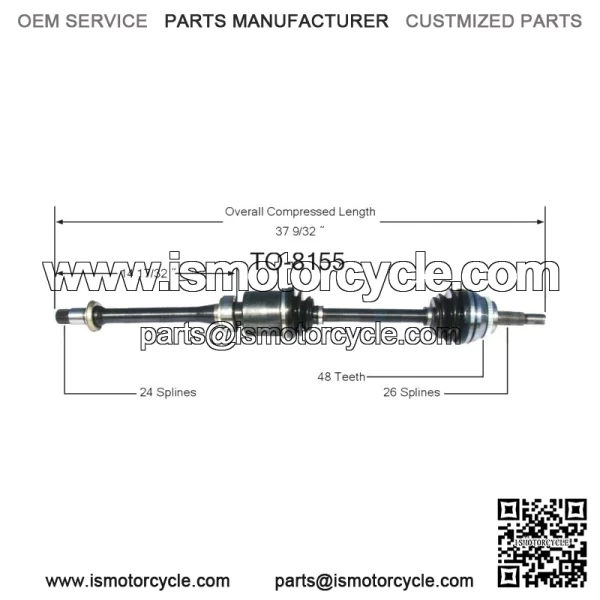 CV Joint Axle Shaft Assembly Front Passenger Right For Toyota RAV4 Scion TC C5 (For: Toyota)