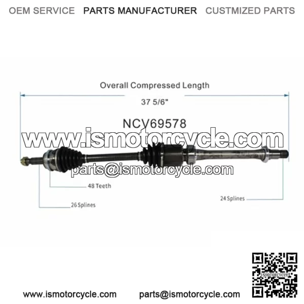 Front CV Joint Axle Shaft Pair Set 2 piece NEW For Toyota Camry 2009 2007 (For: Toyota) - Image 2
