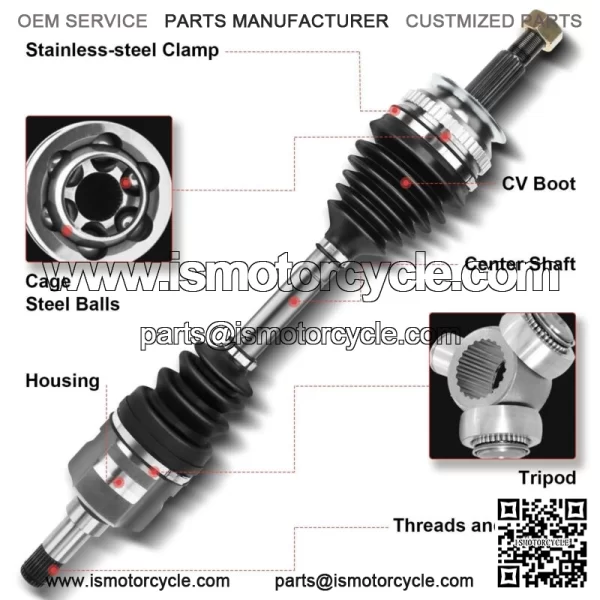 Front Left & Right CV Axle Shaft Assembly for Toyota Prius C 2012-2019 1.5L (For: Toyota) - Image 3
