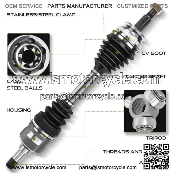 CV Axle Shaft Assembly for Toyota Prius C 2012-2019 L4 1.5L Front Driver Side (For: Toyota) - Image 5