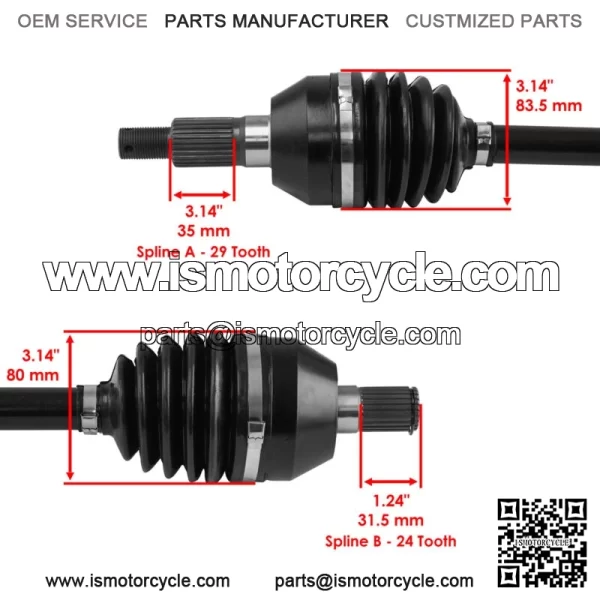 Front & Rear CV Axle For Can-Am Maverick Turbo XRC XMR 2020-2021 - Image 3
