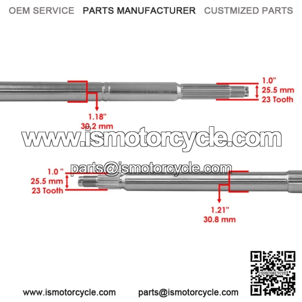 Rear Axle Shaft with Castle Nuts Pin For Polaris Xpedition 325 425 2000-2001 - Image 3