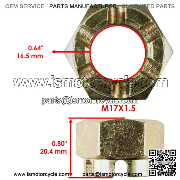 Rear Axle Shaft with Castle Nuts Pin For Polaris Xpedition 325 425 2000-2001 - Image 4