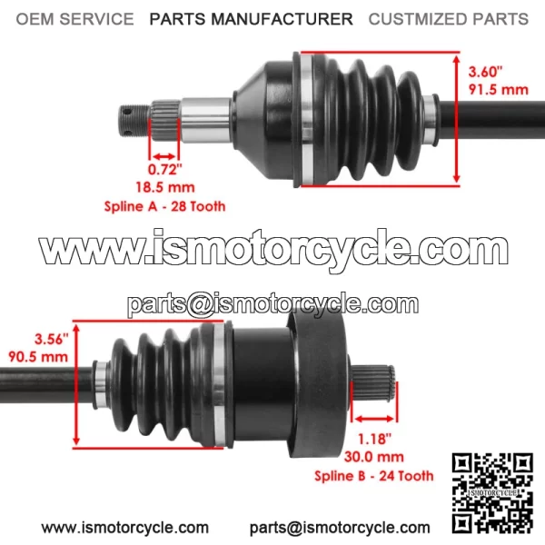 Front CV Joint Axle For Arctic Cat 1000 XT 2013-14 / 1000 H2 2011 Left & Right - Image 3