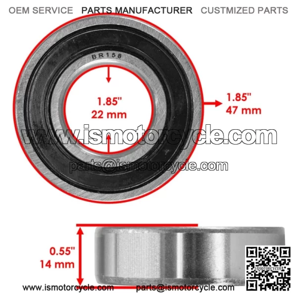 6204-22-2RS 6204/22 2RS 6204-22 RS Rubber Sealed Ball Bearings 22x47x14 - Image 2