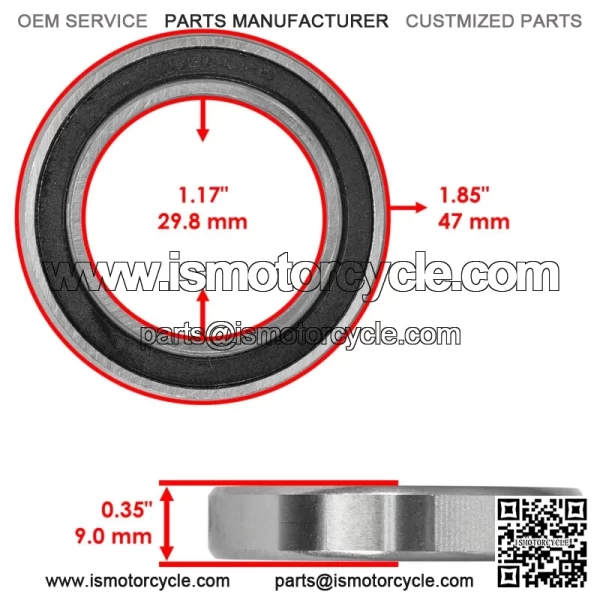 6906-2RS 6906 2RS 61906-2RS 6906DDU Rubber Sealed Ball Bearings 30x47x9 - Image 2