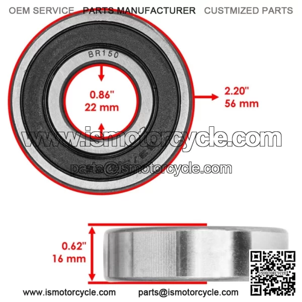 63/22 2RS 63/22-2RS 63/22-2RR9D Rubber Seal Ball Bearings 22x56x16 - Image 2