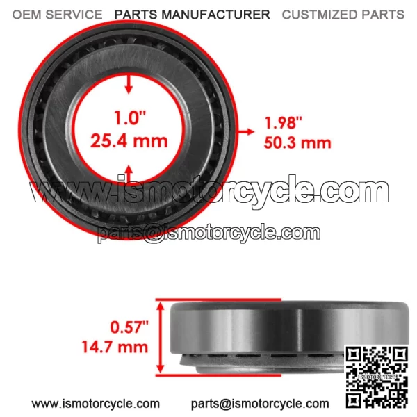 L44643 / L44610 L44643/610 L44643-90049 Tapered Roller Bearings 25.4x50.3x14.7 - Image 2