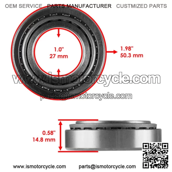 KL44649-L44610 KL44649/L44610 KL44649 L44610 Tapered Roller Bearing 27x50.3x14.8 - Image 2