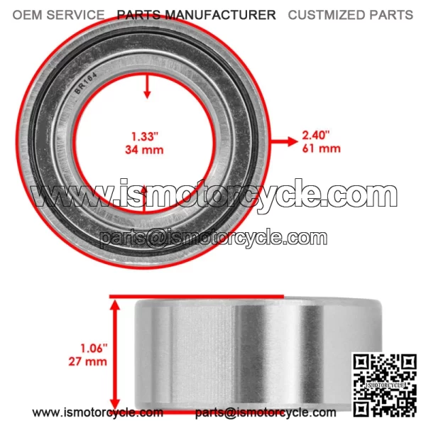 DAC 34610027 20-1056-2RS AT-06656 Double Row Angular Ball Bearings 34X61X27 - Image 2