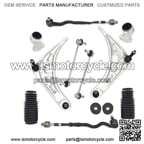 For BMW E46 3 Series Control Arm Ball Joint Bushing Tie Rod Suspension Kit