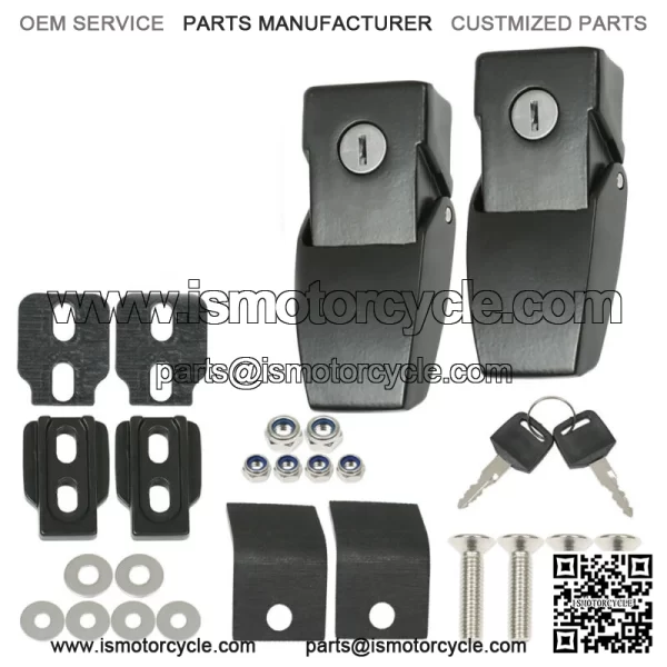 Hood Lock Catch Latches Kit for 2007-2023 Jeep Wrangler JK JKU JL JLU JT