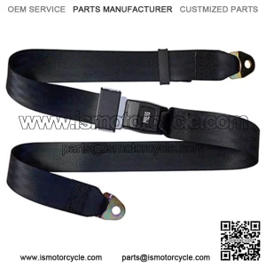 Seat Belt Black 72" Fully Extended Lap Belt