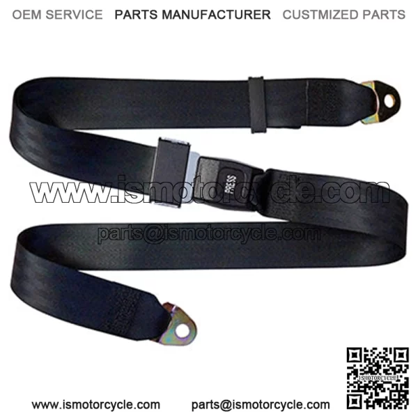 Seat Belt Black 72" Fully Extended Lap Belt