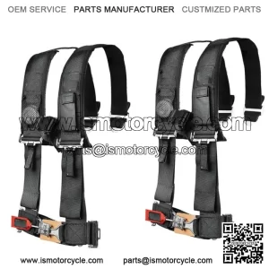 Seat Belt Harness 4 Point 2" Padded Black Polaris RZR XP S 4 1000 PAIR For: More than one vehicle