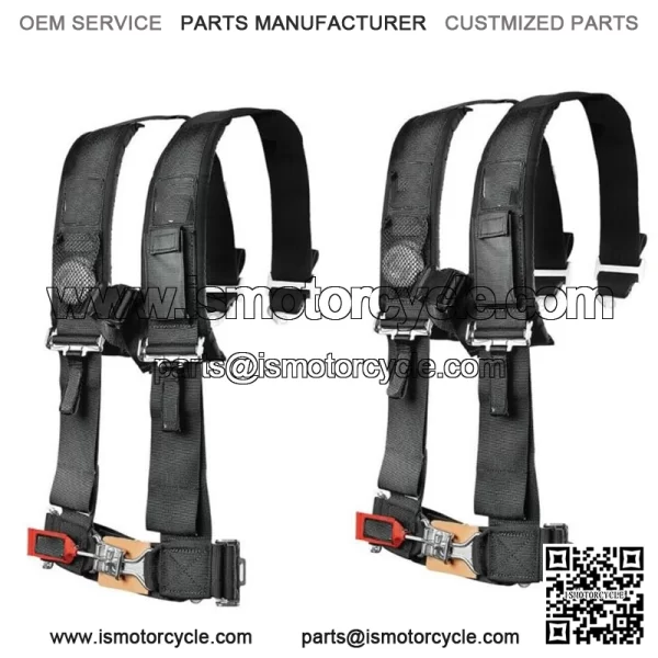 Seat Belt Harness 4 Point 2" Padded Black Polaris RZR XP S 4 1000 PAIR For: More than one vehicle